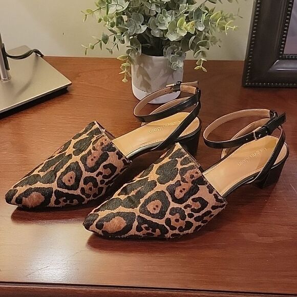 Calvin Klien leopard print mules - Picture 1 of 9